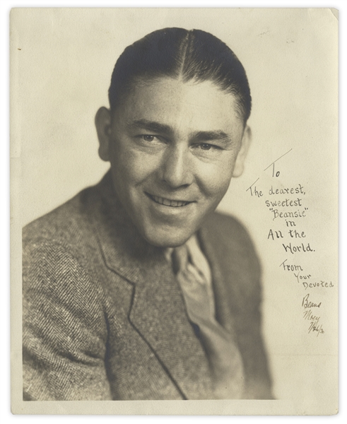 Moe Howard 8'' x 10'' Signed Photo, Inscribed to His Wife, ''From Your Devoted Beans / Moey'' -- Matte Finish Photo in Very Good Plus Condition